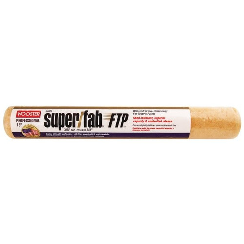 Wooster Rr923 18" Super/Fab FTP 3/8" Nap Roller Cover