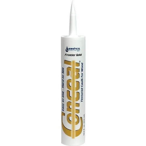 Sashco 46080 10.5 Oz. Frontier Gold Conceal Textured Caulk, Package Of 12