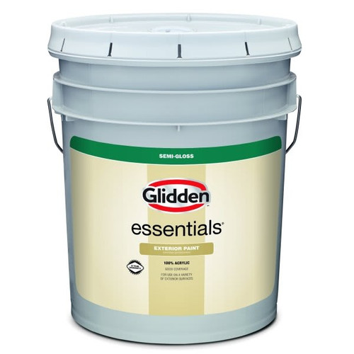 Glidden Essentials Exterior Latex Paint White/B1 Semi-Gloss 5g