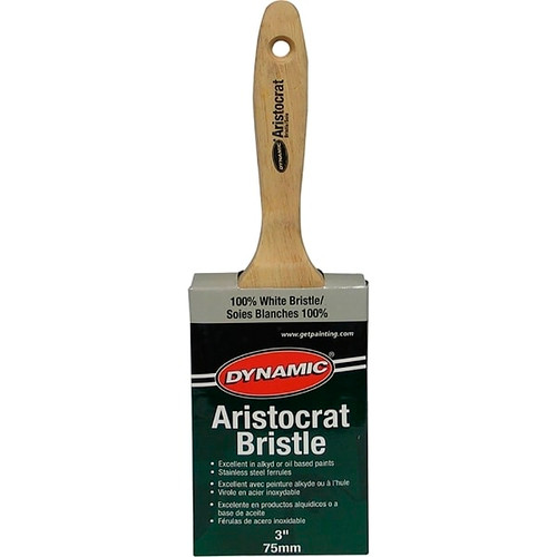 Dynamic 21549 3" 75mm Aristocrat Flat White Bristle Brush