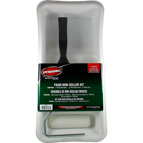 Dynamic 05307 4" 100mm Foam Mini Roller Tray Kit