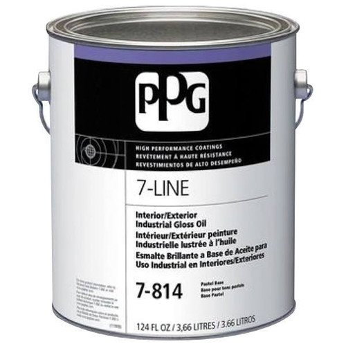 Ppg Architectural Finishes 7-Line Industrial Flat Oil Paint, White, 5 Gallon