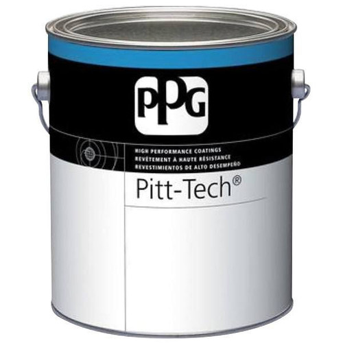 Ppg Architectural Finishes Pitt-Tech Enamel Flat Paint, White, 5 Gallon