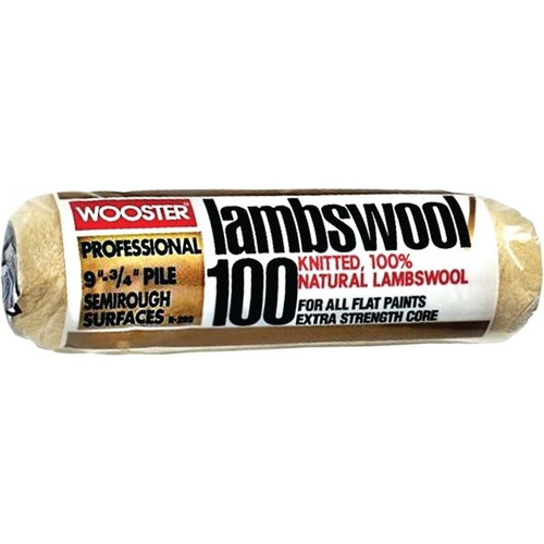 Wooster R293 9" Lambswool/100 1-1/4" Nap Roller Cover, Package Of 6
