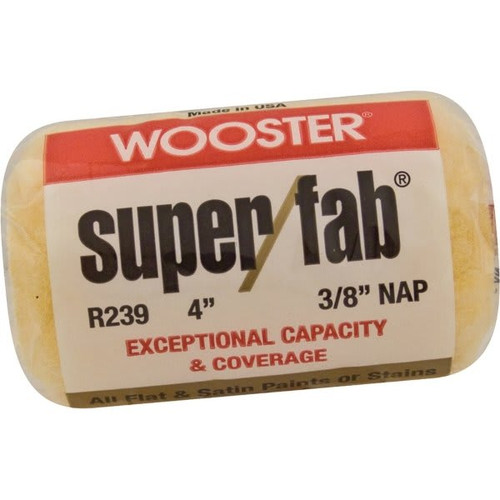 Wooster R239 4" Super/Fab 3/8" Nap Roller Cover, Package Of 12
