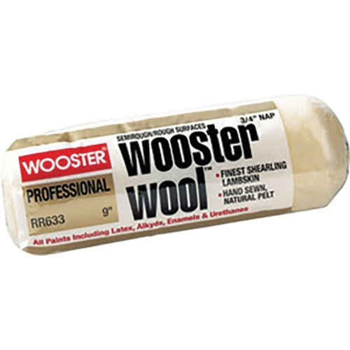 Wooster Rr632 18" Lambswool 1/2" Nap Roller Cover, Package Of 6