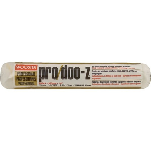 Wooster Rr643 14" Pro/Doo-Z 1/2" Nap Roller Cover, Package Of 6