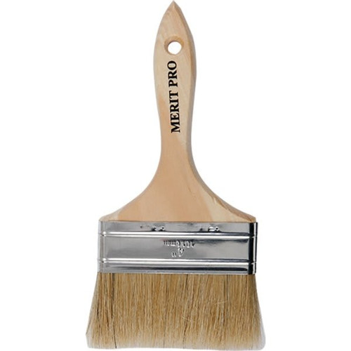 Merit Pro Dynamic 00490 4" White Bristle Chip Brush, Package Of 12
