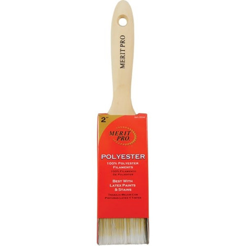 Merit Pro 00044 2" 100% Polyester Beavertail Brush, Package Of 12