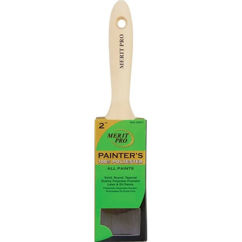 Merit PRO 2" Painter'S Professional Beavertail Handle Varnish Brush, Pack Of 12