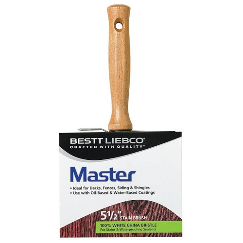 Psb / Bestt Liebco 501480800 #123 4-3/4" Master Stainer White China Bristle Block Brush