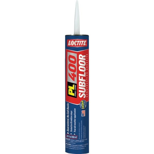 Loctite 28 Oz Hd Subfloor/Deck Adhesive, Pl400voc, Use In All States, Case Of 12