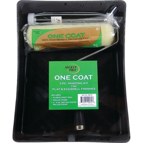 Merit Pro 00570 3 Piece One Coat Kit W/ Plastic Tray, Package Of 12 Kits