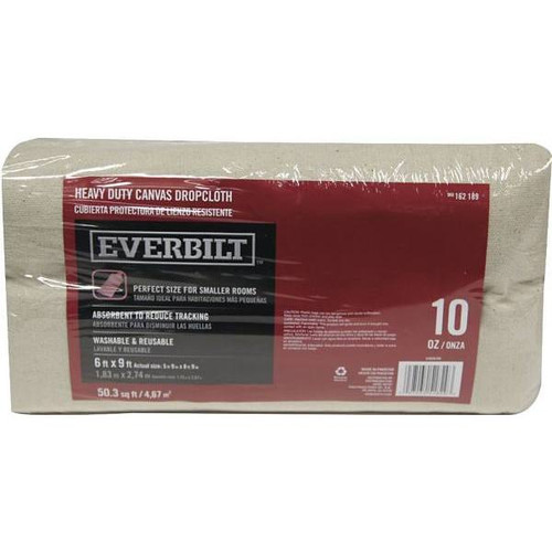 Everbilt 6 Ft X 9 Ft Heavy Duty Canvas Drop Cloth 270489