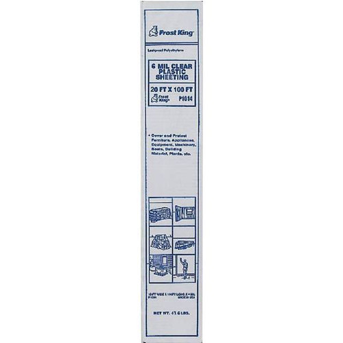 Frost King 20 Ft. W X 100 Ft. L 6 Mil Clear Poly Plastic Sheeting 280938