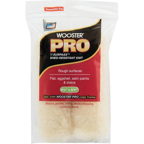 Wooster 6-1/2 In. X 3/4 In. PRO Surpass Shed-Resistant Knit Mini Roller Cage Frame