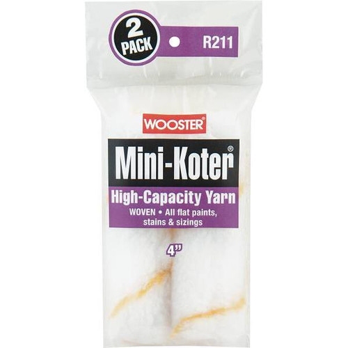 Wooster 4 In. Mini-Koter High-Capacity Yarn Roller (2-Pack) 321994