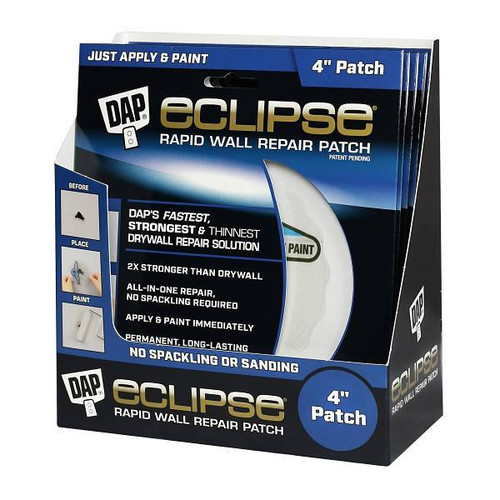 Dap Eclipse 4" Rapid Wall Repair Patch, White, Case Of 12