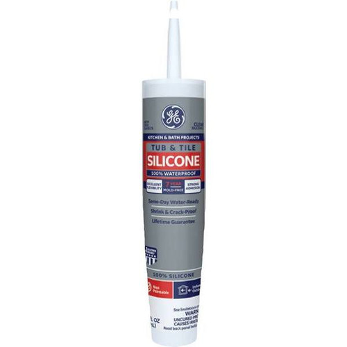 Ge 10.1 Oz. Clear Silicone Tub And Tile Caulk (12-Case)