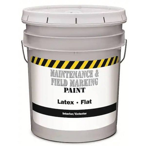 Glidden Maintenance Field Marking Latex Paint, Flat White, Pallet Of 36 5-Gallon Buckets