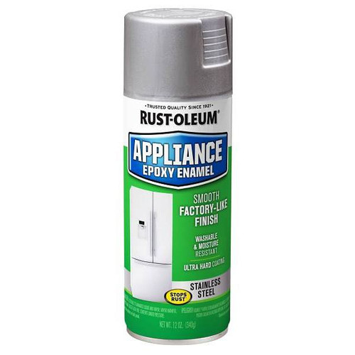Rust-Oleum Appliance Epoxy, Stainless Steel, 12 Oz. Spray Can, Package Of 6