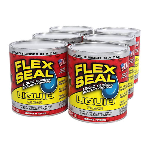 Flex Seal Liquid Rubber Sealant Coating, Satin Clear, 32 Oz., Case Of 6