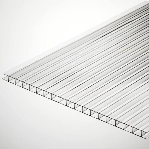 Professional Plastics Clear Twinwall Polycarbonate Sheet .157x48.000x96.000cl