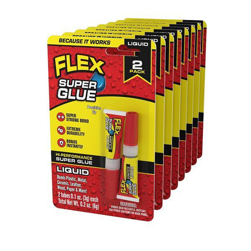 Flex Seal Super Glue Liquid 2-Pack Tubes Case Of 8 357765