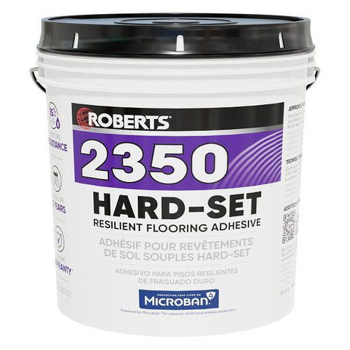 Roberts 2350 Hard-Set Resilient Flooring Adhesive, 4 Gallon