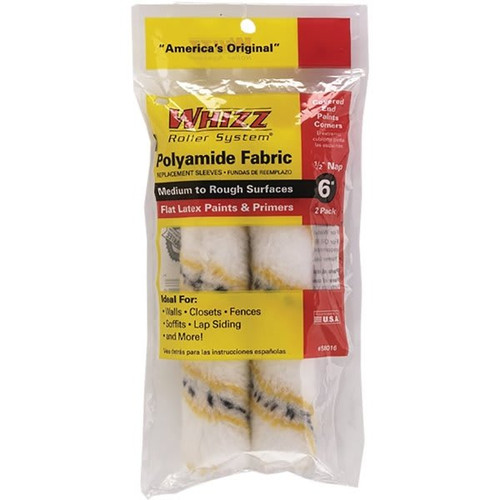Whizz 58016 6" Premium Gold Stripe 1/2" Nap Mini Roller, Package Of 20