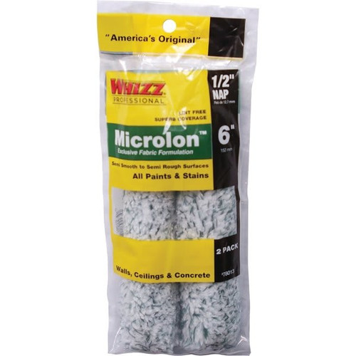 Whizz 78013 6" Microlon 1/2" Nap Mini Roller, Package Of 20