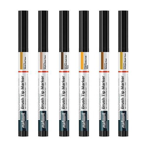 Mohawk Finishing Products Brush Tip Marker, Assortment #4, Package Of 6