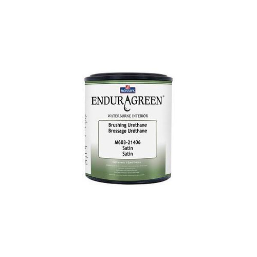 Mohawk Finishing Products Enduragreen Waterborne Brushing Urethane, Satin, Quart