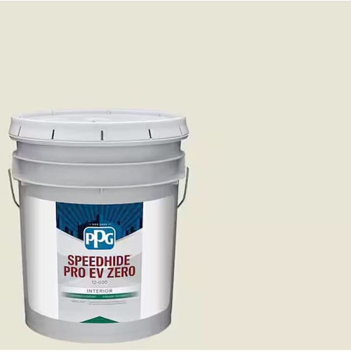 PPG Speedhide Pro-Ev Zero Interior Latex, Flat, Off White, 5 Gallon