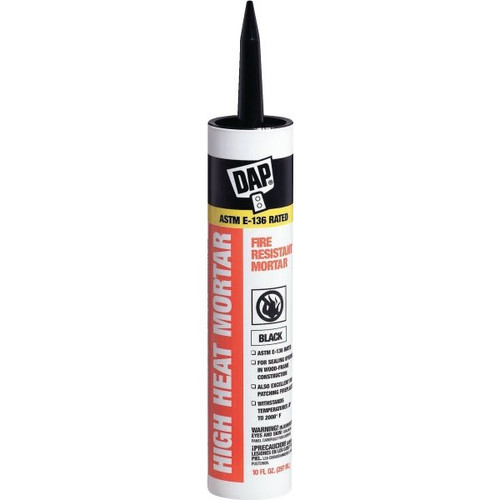 Dap 10 Oz High Heat Mortar (Black) (12-Count)