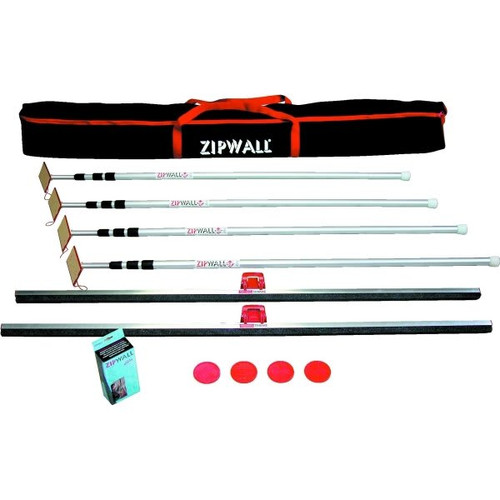 Zipwall Pack Contains 4-12ft Poles 1 Standard Az2 Zipper And 1 Cb1 Carry Bag