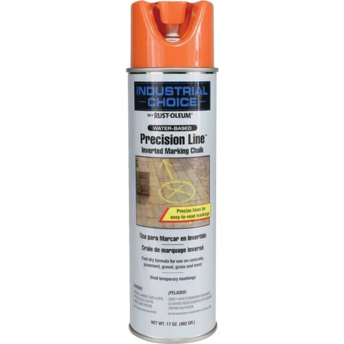 Rust-Oleum Inverted Marking Chalk - Apwa Orange, 17 Oz, Case Of 12