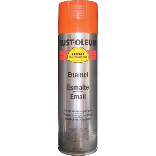 Rust-Oleum Performance Enamel Gloss Spray Paint, 15 Oz, Equip Orange, Case Of 6