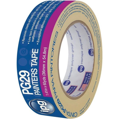 Intertape Polymer Group Pg29 1-1/2" X 60yd Premium Grade Low Tack Masking Tape Bulk, Case Of 24