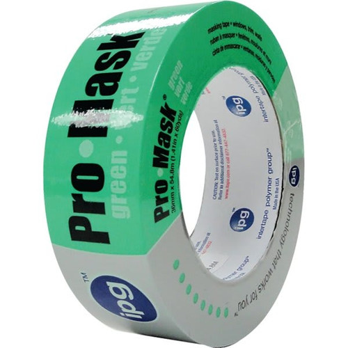 Intertape Polymer Group 5804-1.5 1-1/2" X 60yd Pro Mask Green Masking Tape, Case Of 20