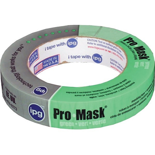 Intertape Polymer Group 5803-1 1" X 60yd Pro Mask Green Masking Tape, Case Of 32
