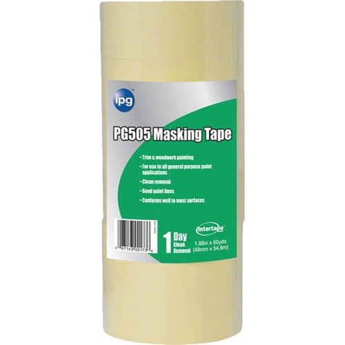 Intertape Polymer Group Pg505.122 1-1/2" Pro Grade Masking Tape Bulk, Case Of 24