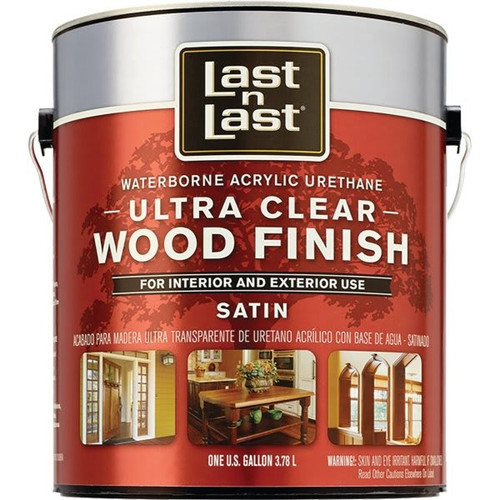 Absolute Coatings 1g Satin Ultra Clear Waterborne Wood Finish 275 Voc
