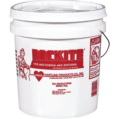 Hartline Products Rockite 10051 50lb Pail Anchoring And Patching Cement
