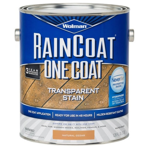 Rust-Oleum Wolman Natural Cedar Raincoat Water-Based Stain Case Of 4