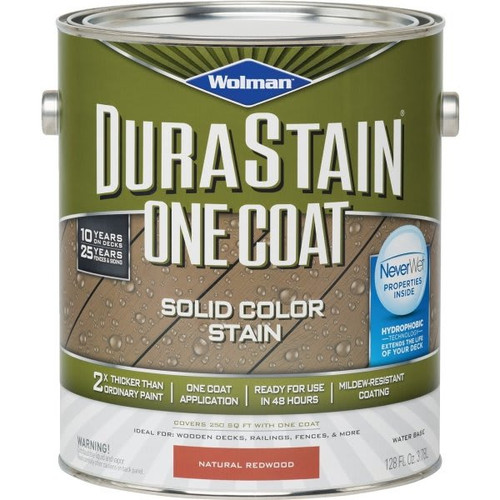Rust-Oleum Wolman 1 Gal Natural Red Durastain One Coat Solid Stain Case Of 4