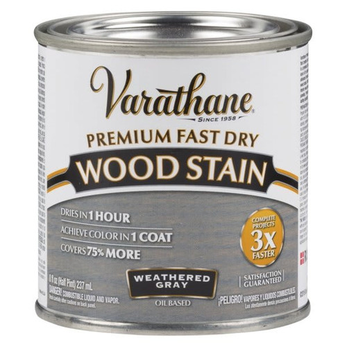Rust-Oleum Varathane Weathered Gray Fast Dry Wood Stain Case Of 4