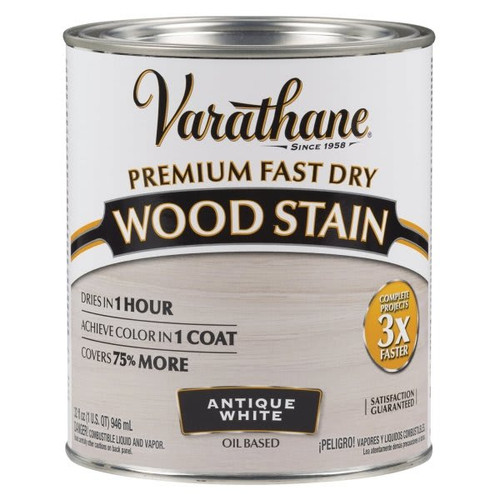 Rust-Oleum Varathane Antique White Premium Fast Dry Wood Stain Case Of 2