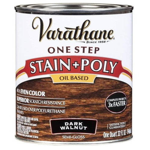 Rust-Oleum Varathane Dark Walnut One Based Stain And Polyurethane Case Of 2