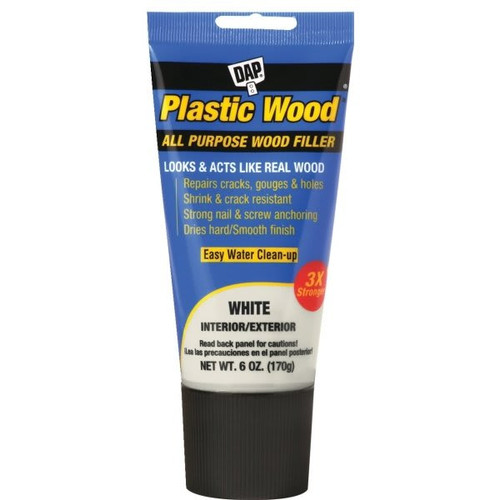 Dap 6 Oz Plastic Wood Latex All-Purpose Wood Filler (White) (6-Pack)